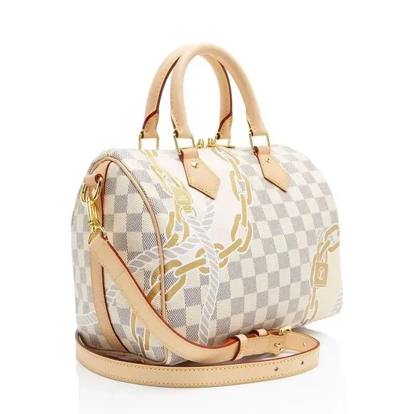 Louis Vuitton Limited Edition Damier Azur Nautical Speedy Bandouliere 25 Satchel - Picture 2 of 11